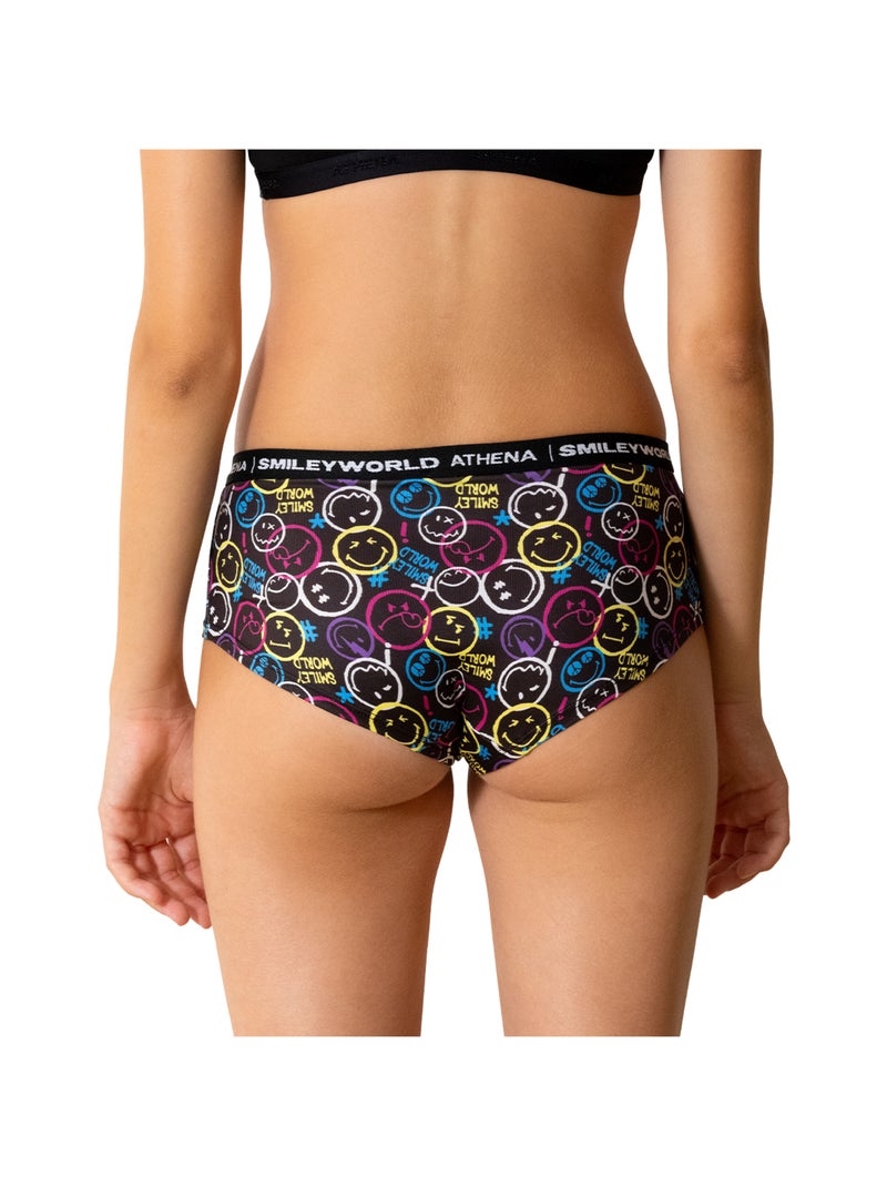 Boxer fille SmileyWorld® I Athena Noir Multicolore - Kiabi