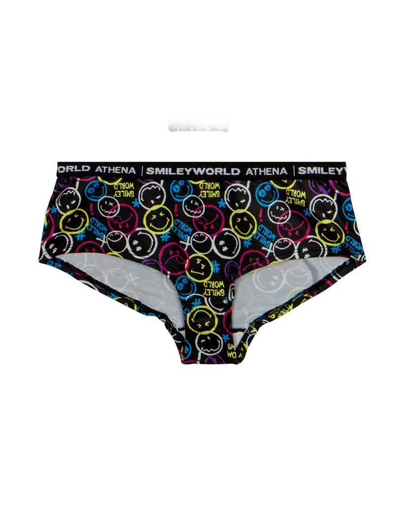 Boxer fille SmileyWorld® I Athena Noir Multicolore - Kiabi