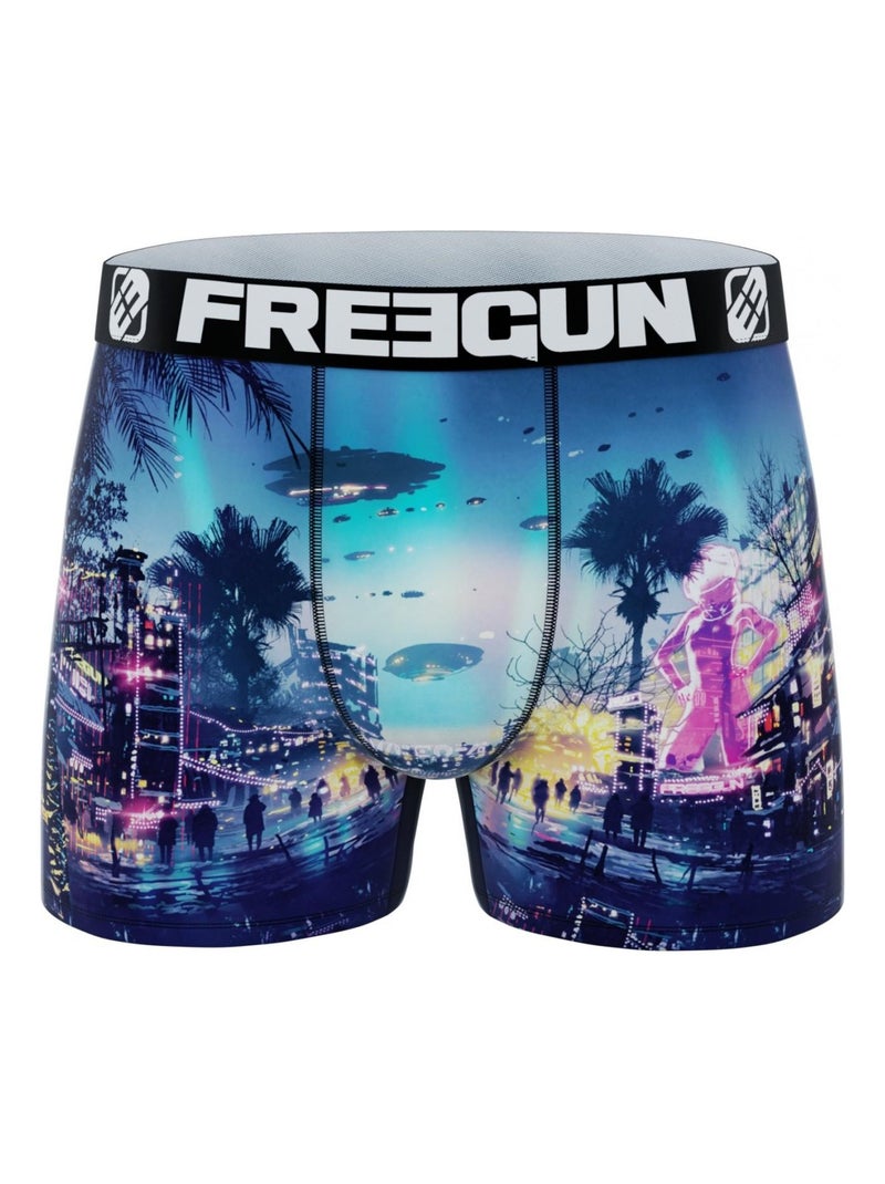 Boxer garçon Cyber Punk Los Angeles Freegun Bleu - Kiabi