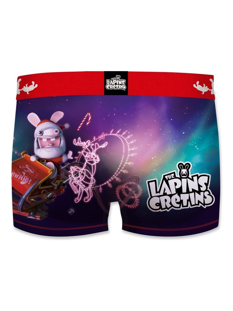 Boxer garçon Lapins Crétins Christmas Freegun Violet - Kiabi