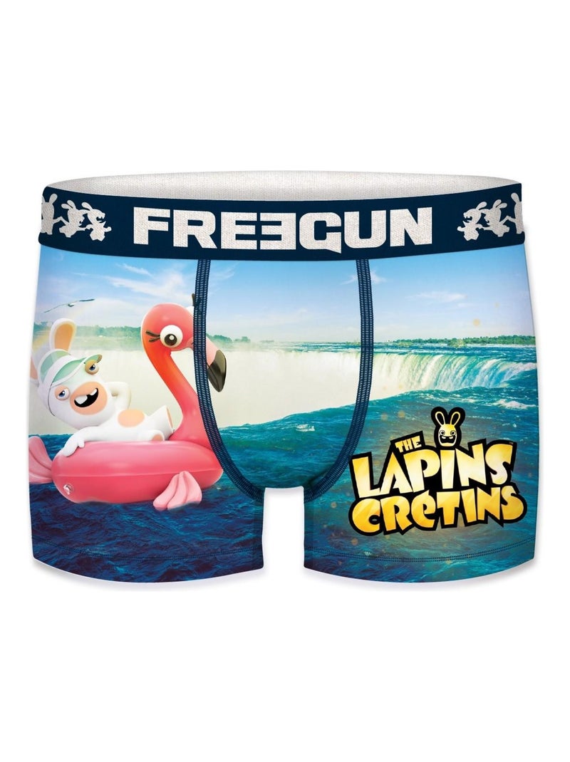 Boxer garçon Lapins Crétins Water Freegun Bleu - Kiabi