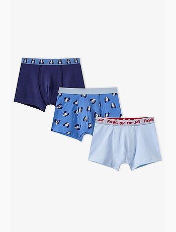 Boxer garçon paws for joy en coton penti