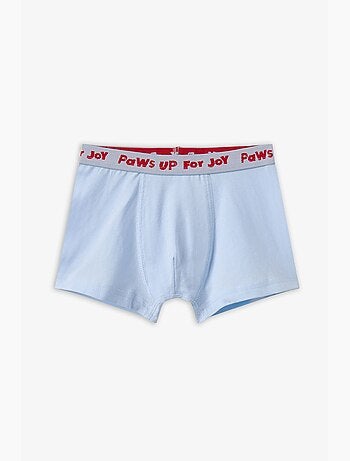 Boxer garçon paws for joy en coton penti
