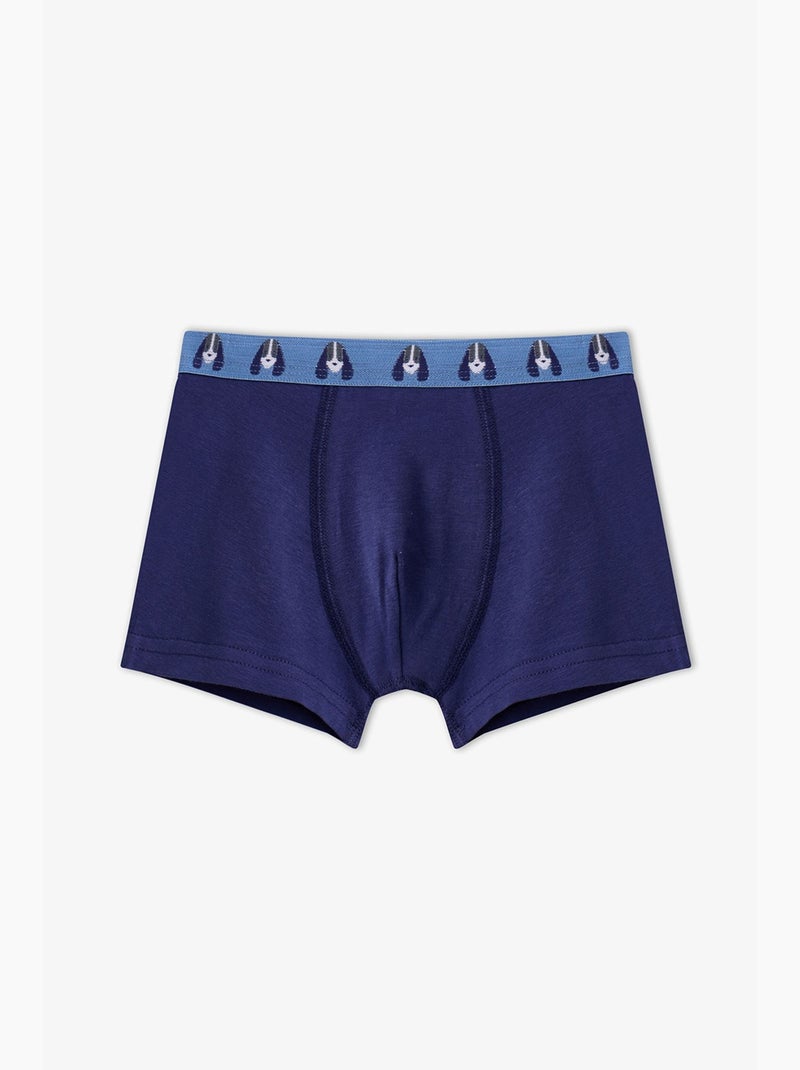 Boxer garçon paws for joy en coton penti Bleu marine - Kiabi