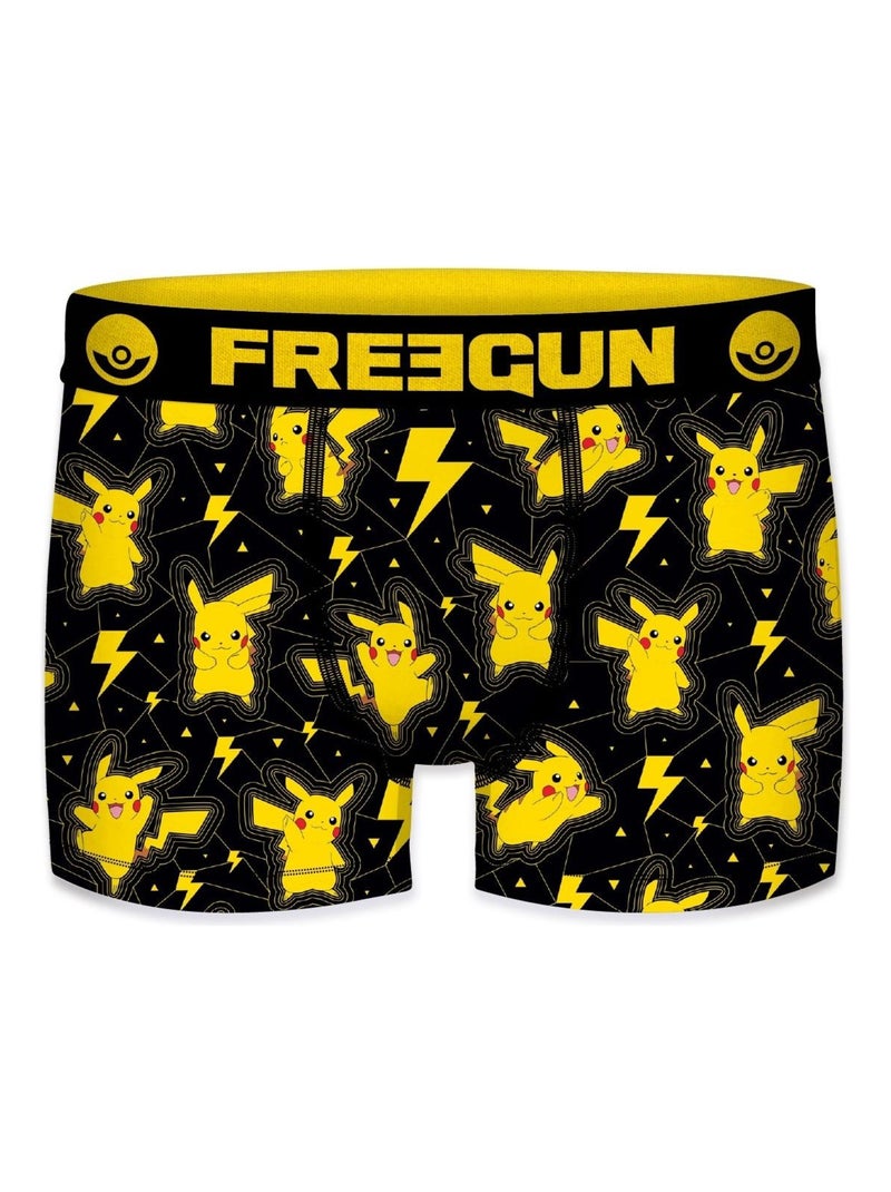 Boxer garçon Pokémon Pikachu Thunder Freegun Jaune - Kiabi