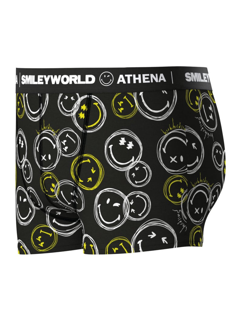 Boxer garçon SmileyWorld® I Athena Noir Multicolore - Kiabi