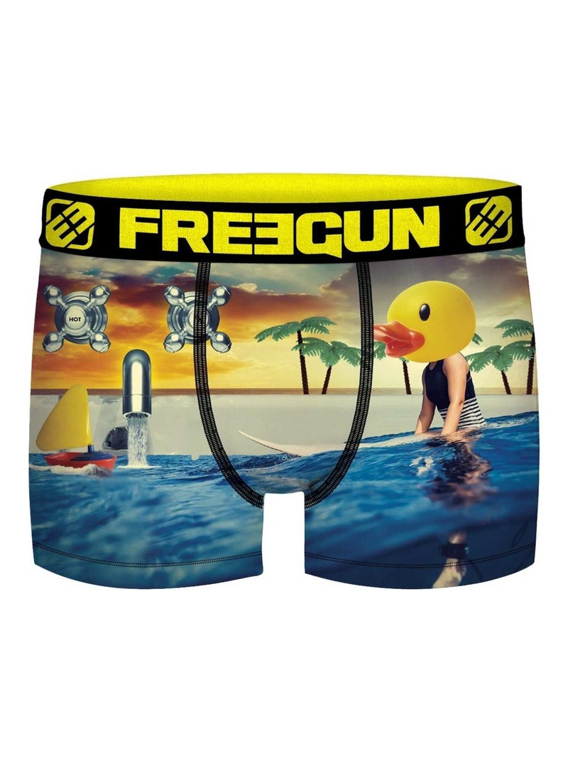 Boxer garçon Surealist Skate and Surf Duck Freegun Jaune - Kiabi