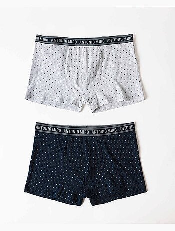 Boxer homme à pois ANTONIO MIRO (boîte de 2 unités)
