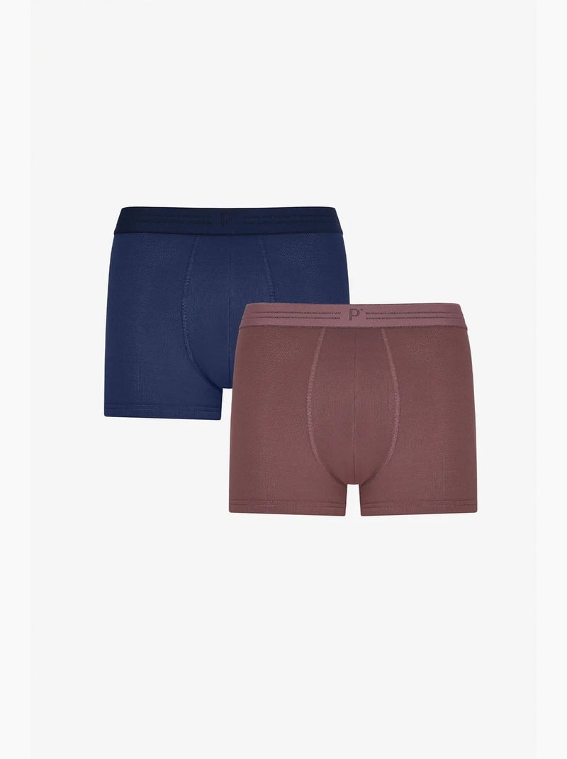 Boxer homme à pois penti Bleu Marron - Kiabi