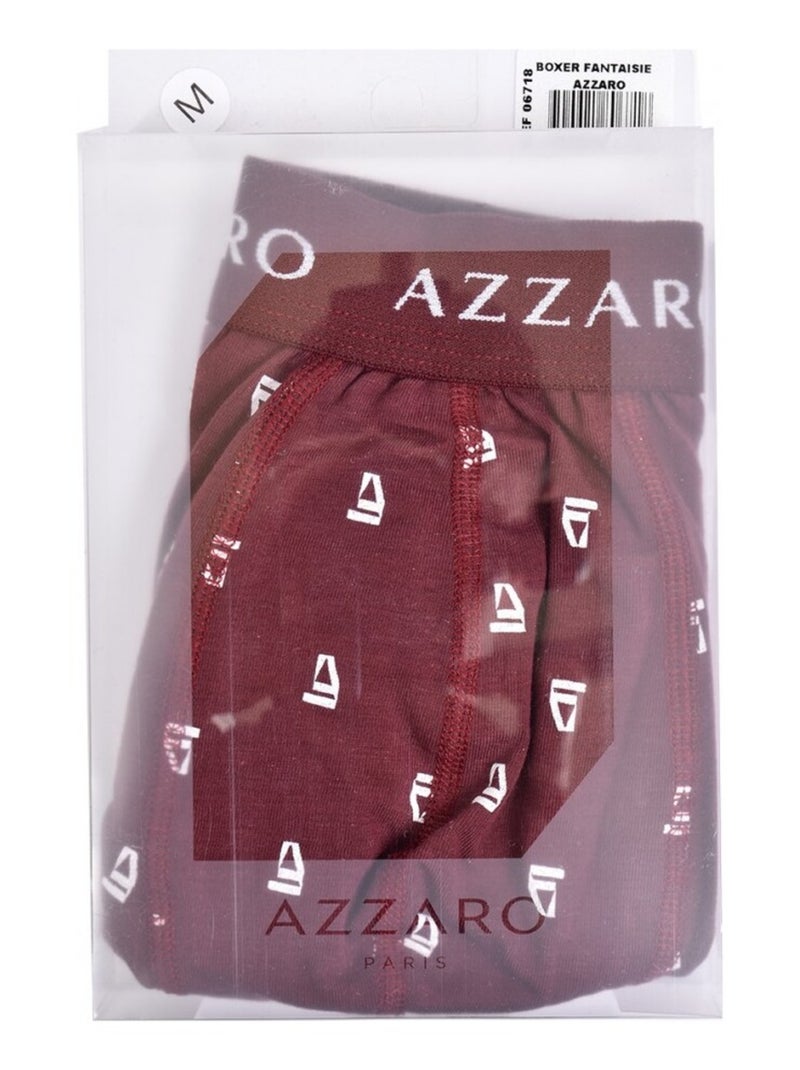 Boxer homme AZZARO Confort - Bordeaux - Kiabi