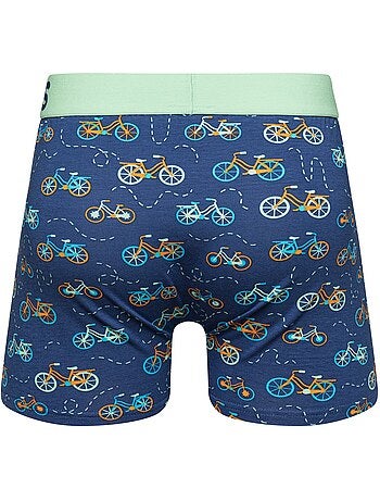Boxer Homme Bicyclettes Oranges