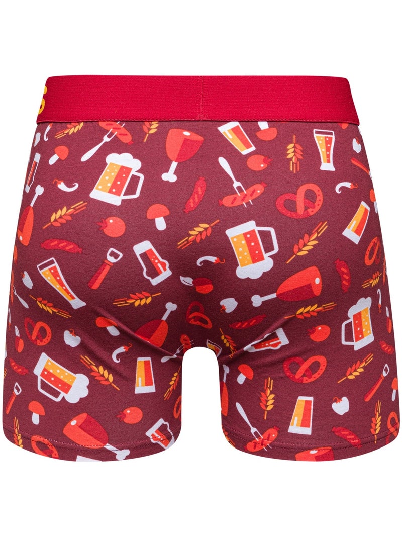 Boxer Homme Bières et Barbecue Bordeaux - Kiabi