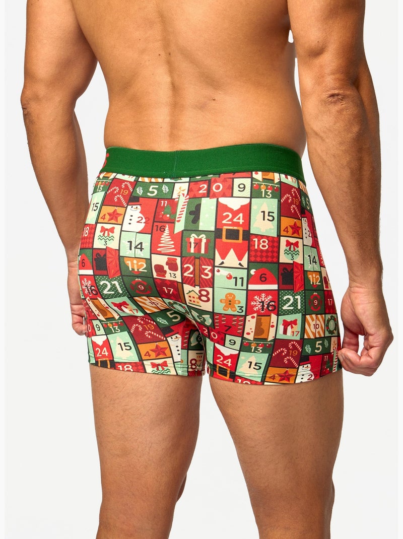Boxer Homme Calendrier de l'Avent Rouge - Kiabi