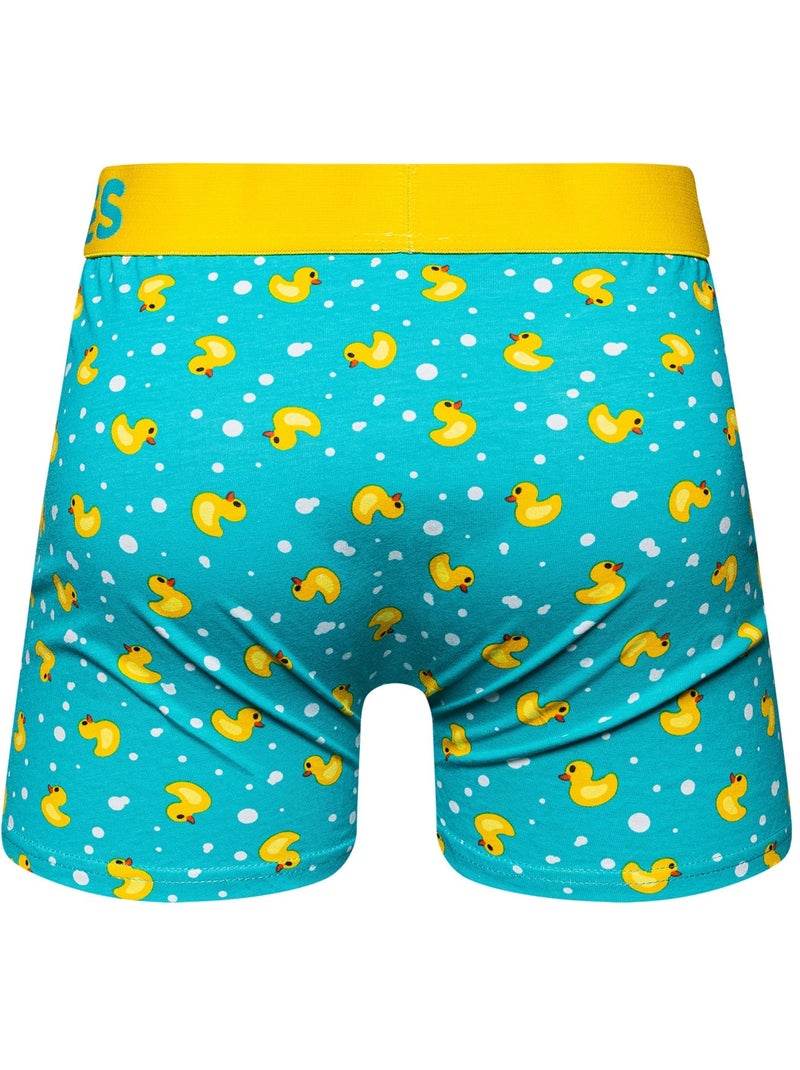 Boxer Homme Canards de Bain Turquoise - Kiabi