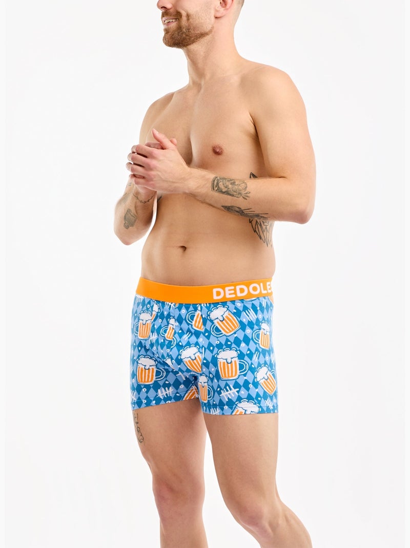 Boxer Homme Comptage de Bières Bleu - Kiabi