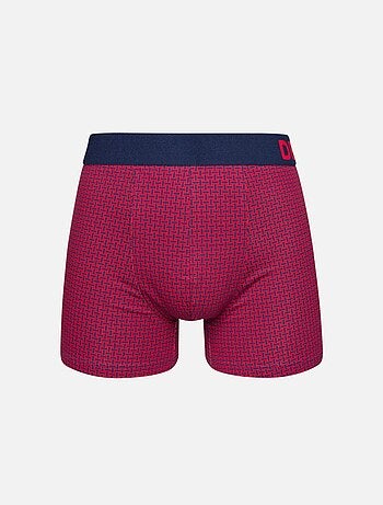 Boxer Homme Dedoles Motif Jacquard Bleu & Rouge