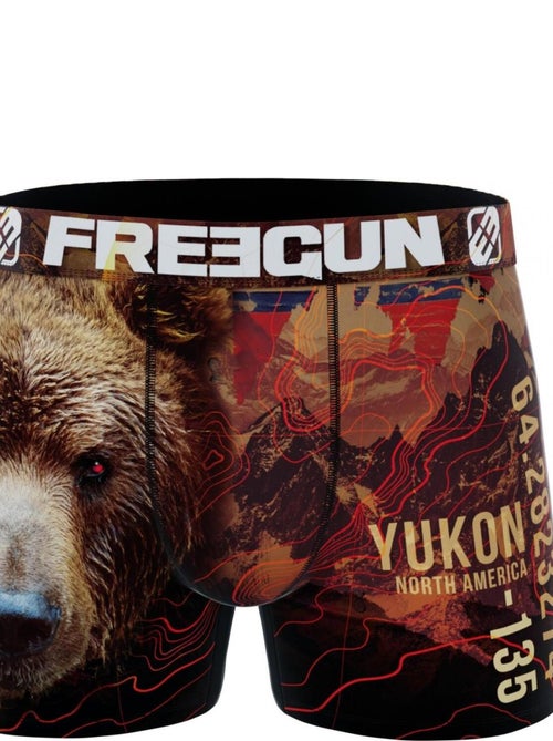 Boxer homme en polyester recyclé Animal Savage Bear Freegun - Kiabi Boxer homme en polyester recyclé Animal Savage Bear Freegun - Kiabi