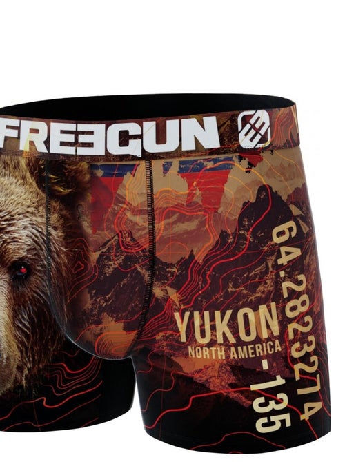 Boxer homme en polyester recyclé Animal Savage Bear Freegun - Kiabi Boxer homme en polyester recyclé Animal Savage Bear Freegun - Kiabi