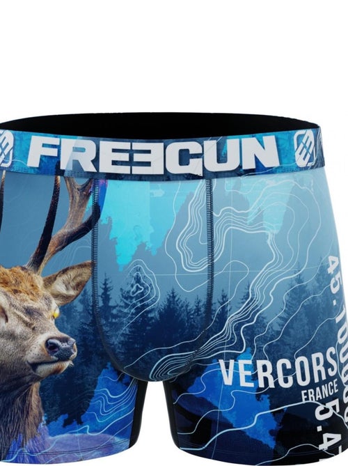 Boxer homme en polyester recyclé Animal Savage Deer Freegun - Kiabi