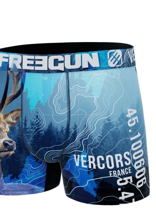 Boxer homme en polyester recyclé Animal Savage Deer Freegun - Kiabi
