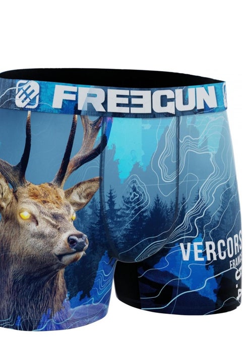 Boxer homme en polyester recyclé Animal Savage Deer Freegun - Kiabi