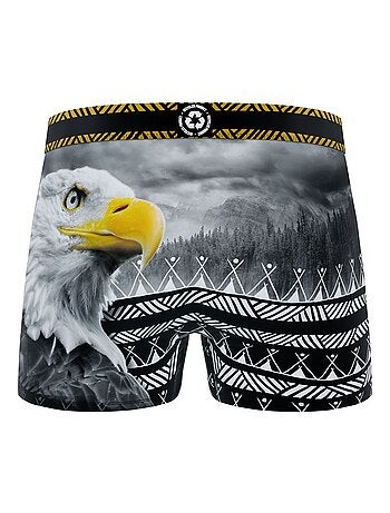Boxer homme en polyester recyclé Savage Animals Eagle Freegun