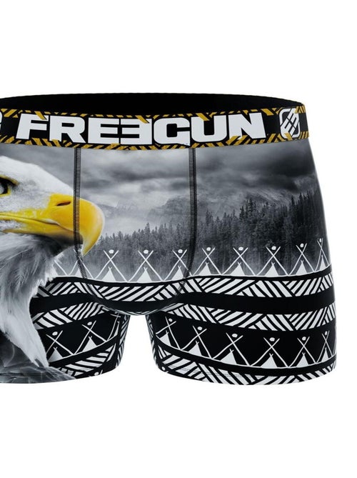 Boxer homme en polyester recyclé Savage Animals Eagle Freegun - Kiabi Boxer homme en polyester recyclé Savage Animals Eagle Freegun - Kiabi