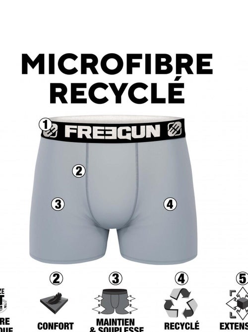 Boxer homme en polyester recyclé Savage Animals Eagle Freegun - Kiabi Boxer homme en polyester recyclé Savage Animals Eagle Freegun - Kiabi