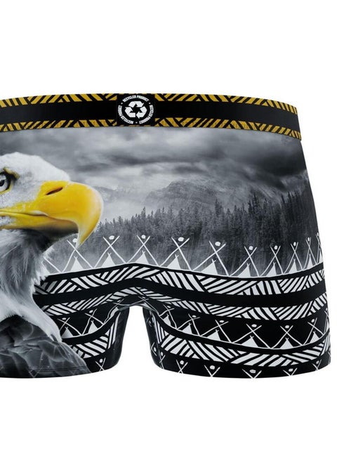 Boxer homme en polyester recyclé Savage Animals Eagle Freegun - Kiabi Boxer homme en polyester recyclé Savage Animals Eagle Freegun - Kiabi