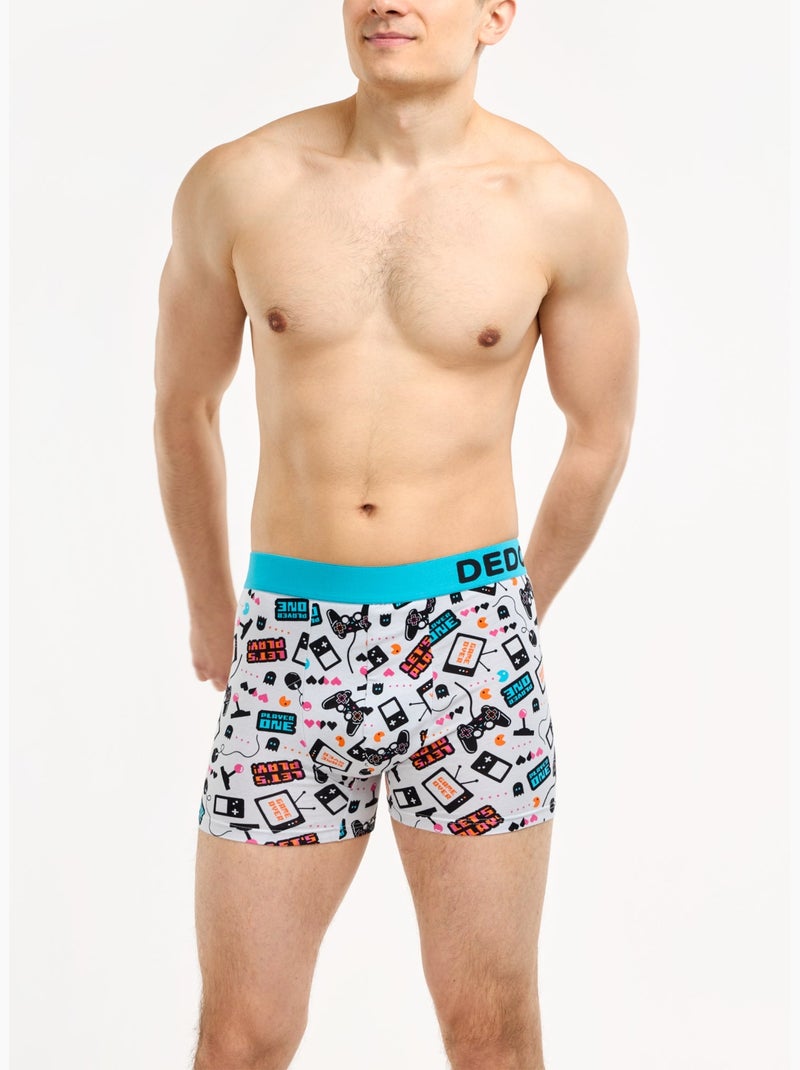 Boxer Homme Gamer Blanc - Kiabi