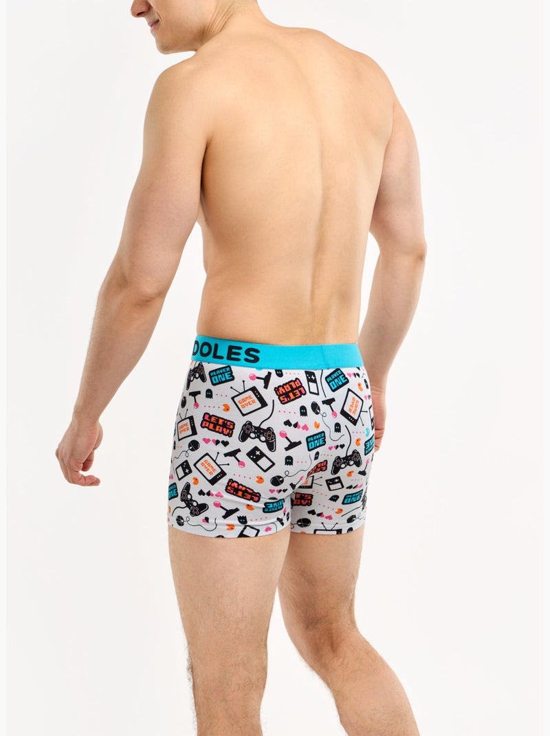 Boxer Homme Gamer Blanc - Kiabi