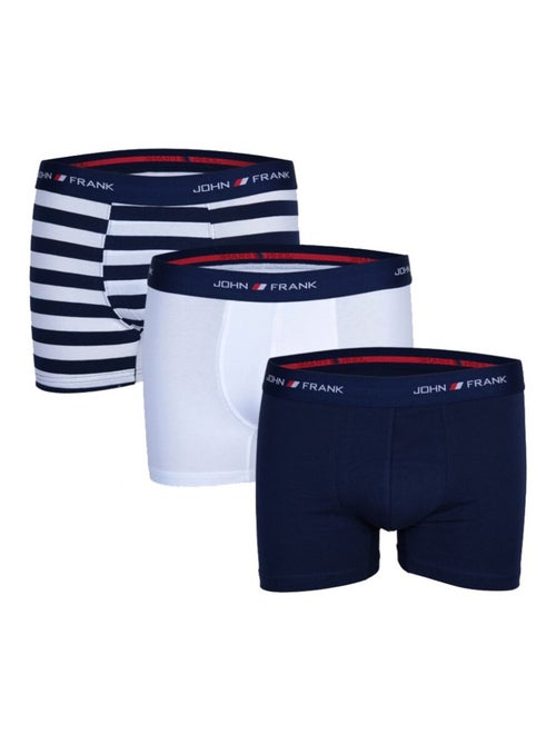 Boxer Homme JOHN FRANK  - Pack de 3 - Kiabi
