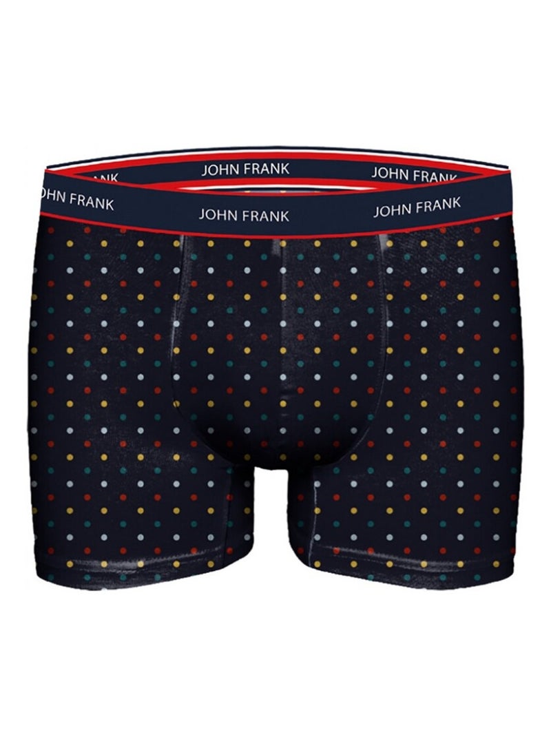 Boxer Homme JOHN FRANK  - Pack de 3 Bleu marine - Kiabi