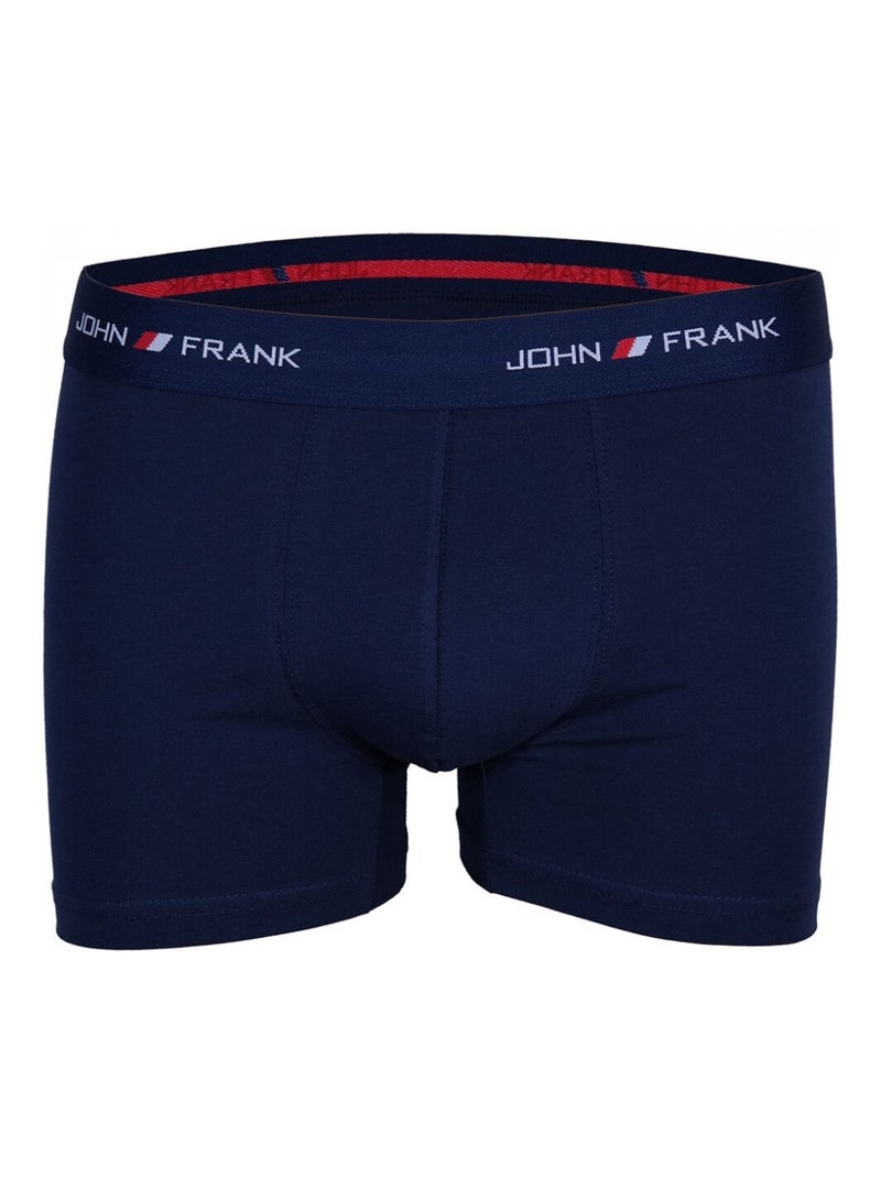 Boxer Homme JOHN FRANK  - Pack de 3 Bleu Rouge Bleu - Kiabi