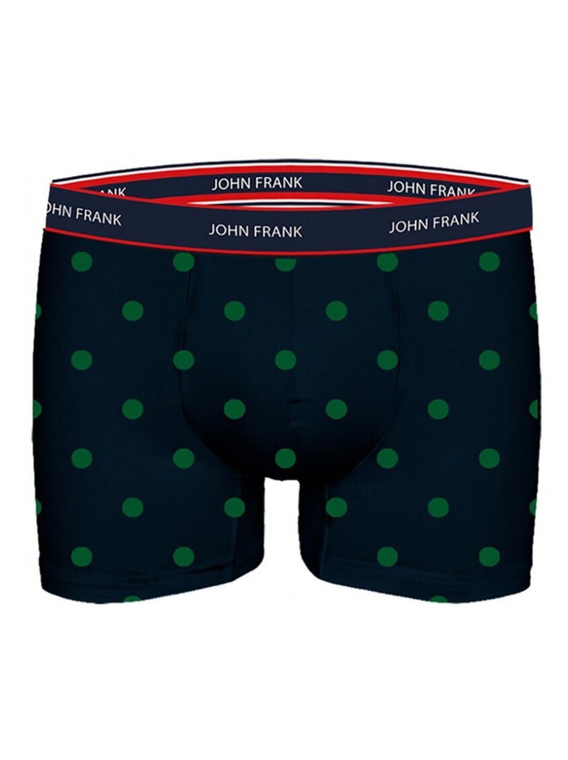 Boxer Homme JOHN FRANK  - Pack de 3 Bleu Vert Bleu - Kiabi