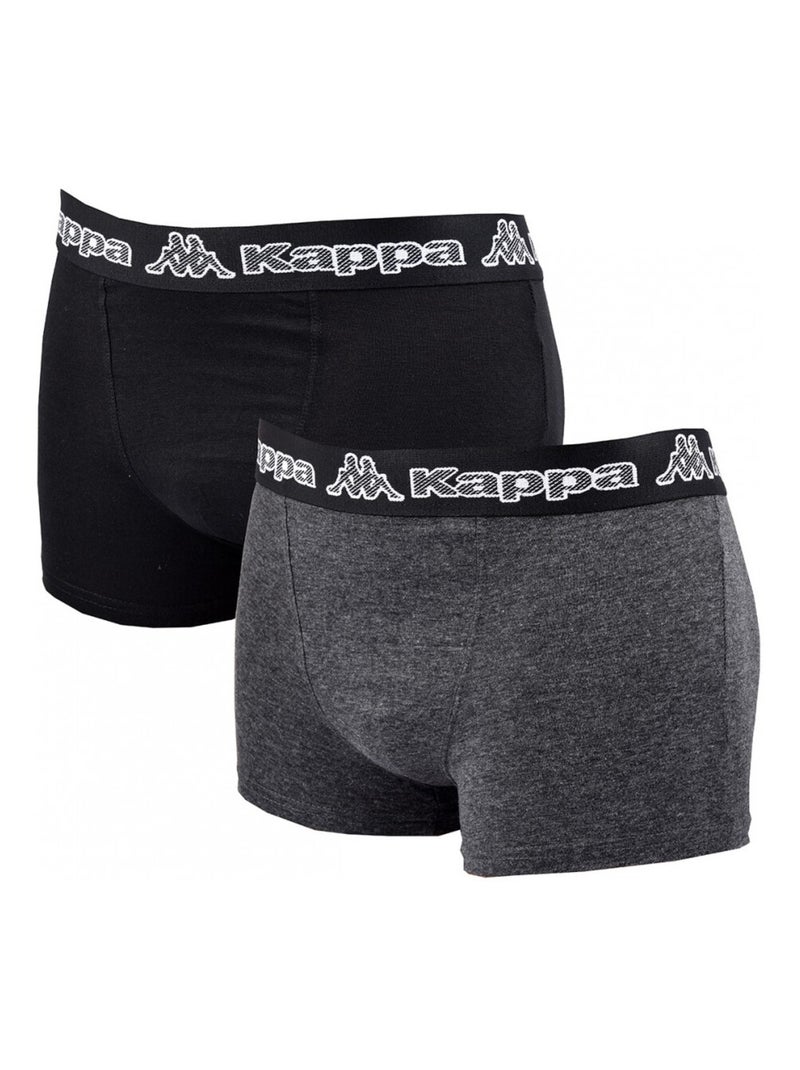 Boxer homme KAPPA - Pack de 2 gris anthracite - Kiabi