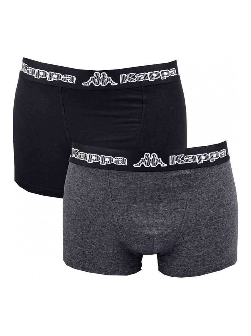 Boxer homme KAPPA - Pack de 2 gris anthracite - Kiabi
