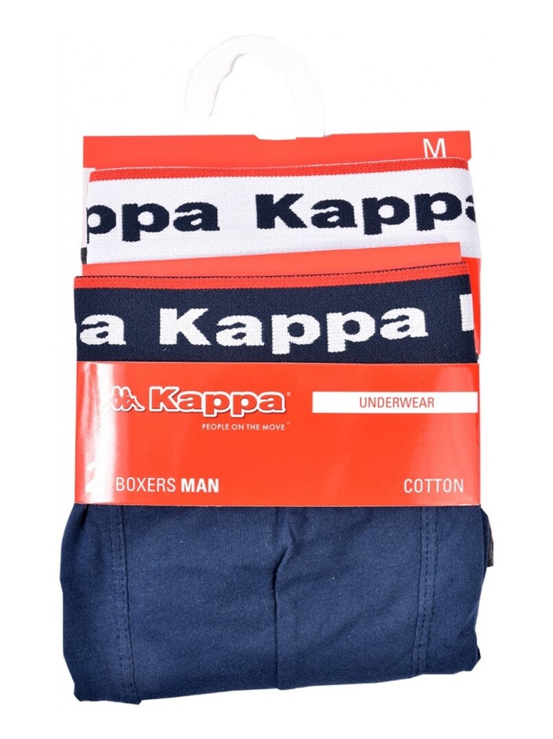 Boxer homme KAPPA - Pack de 2 Gris Bleu - Kiabi