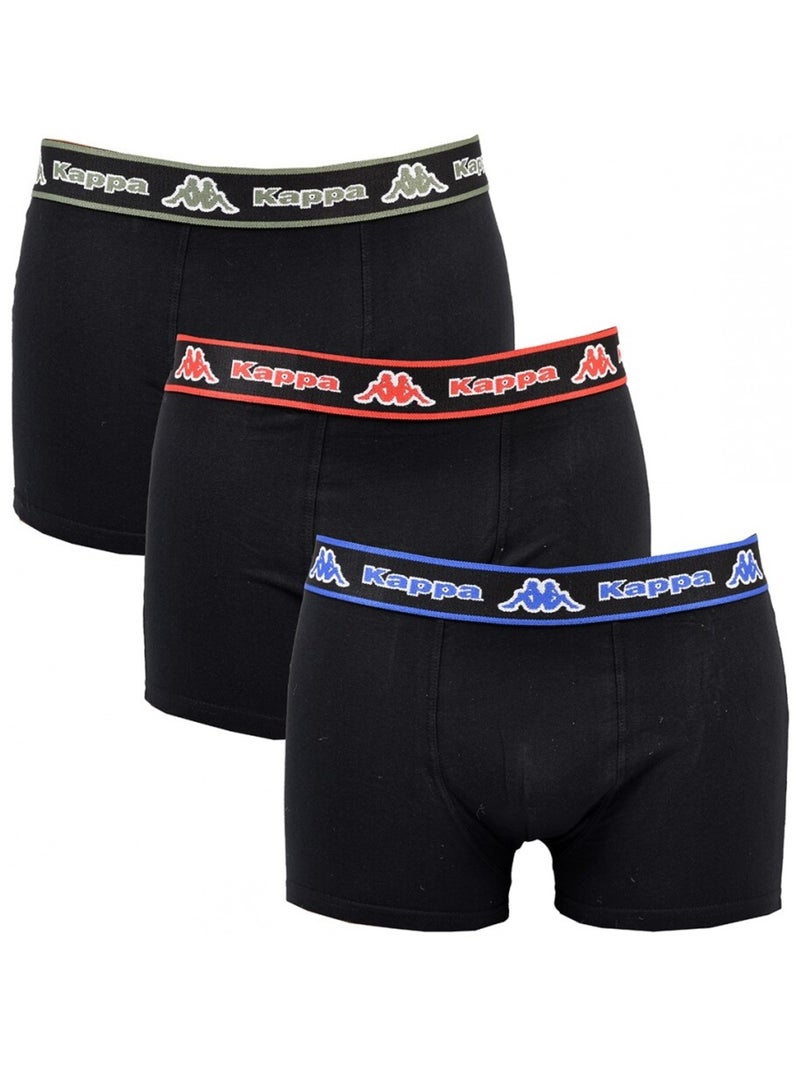 Boxer homme KAPPA - Pack de 3 Noir - Kiabi