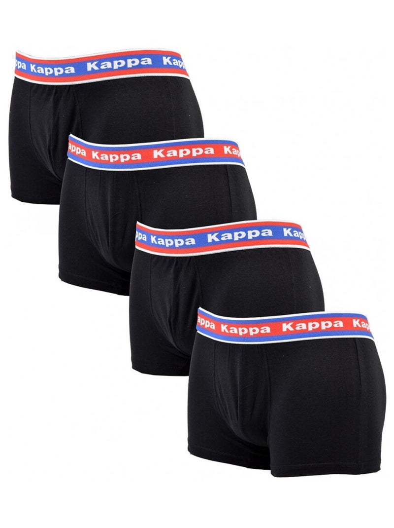 Boxer homme KAPPA - Pack de 4 Noir - Kiabi