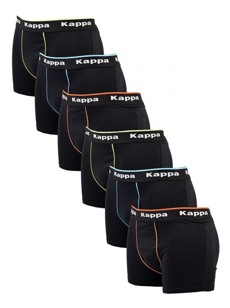 Boxer homme KAPPA - Pack de 6 Noir - Kiabi