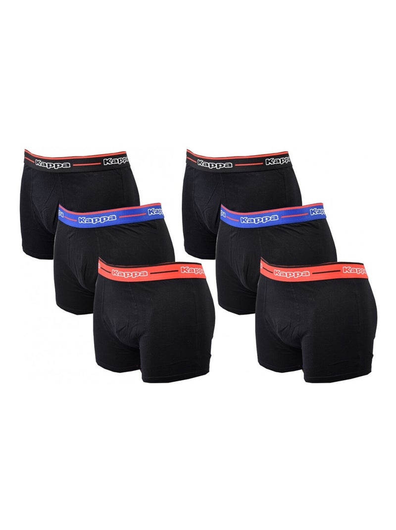 Boxer homme KAPPA - Pack de 6 Noir Multicolore Noir - Kiabi