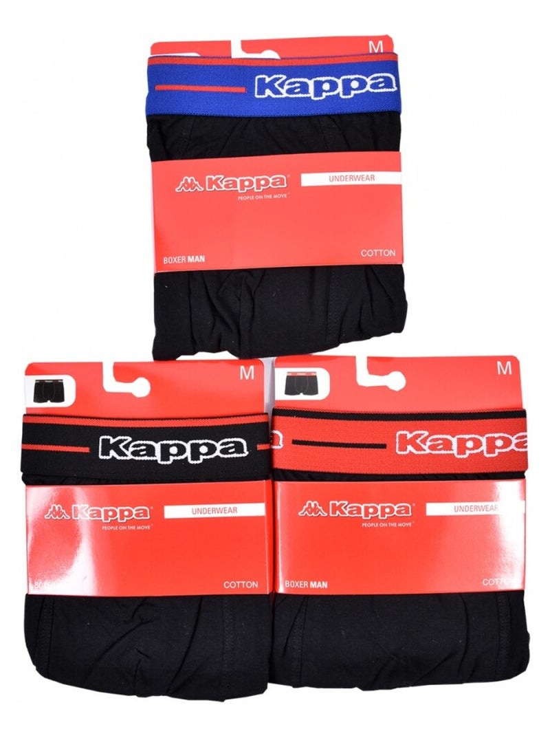 Boxer homme KAPPA - Pack de 6 Noir Multicolore Noir - Kiabi