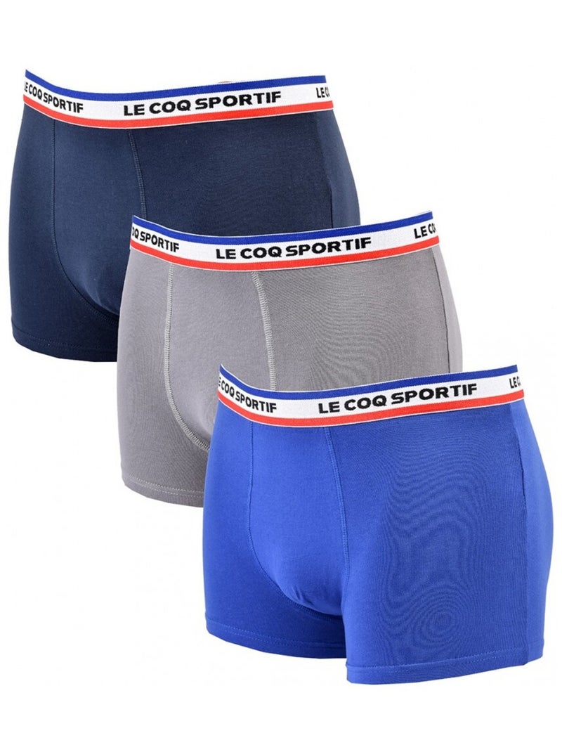 Boxer Homme LE COQ SPORTIF - Pack de 3 Bleu Bleu marine Gris - Kiabi