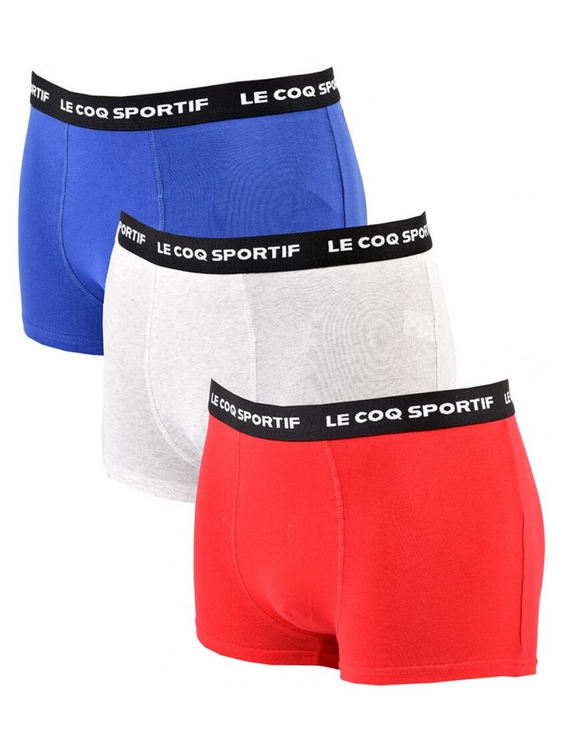 Boxer Homme LE COQ SPORTIF - Pack de 3 Bleu Rouge Blanc - Kiabi