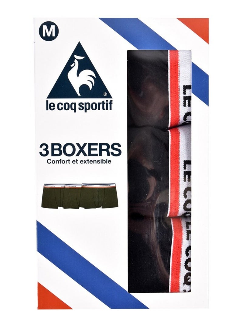 Boxer Homme LE COQ SPORTIF - Pack de 3 Noir - Kiabi