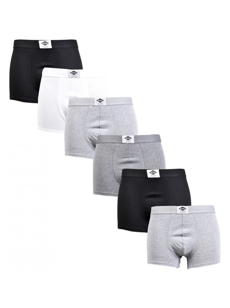 Boxer homme LEE COOPER - Pack de de Noir Blanc Gris - Kiabi