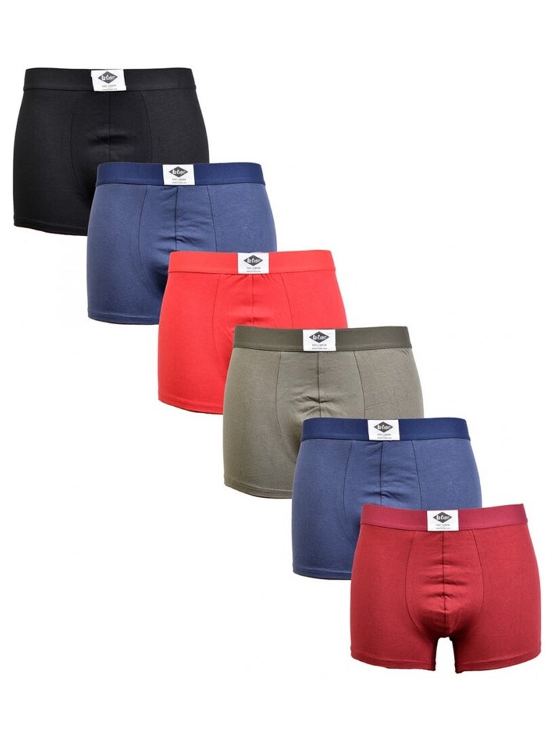 Boxer homme LEE COOPER - Pack de de Noir Rouge Bleu - Kiabi