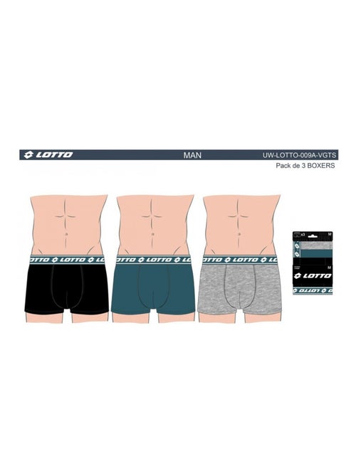 Boxer homme LOTTO - Pack de 3 - Kiabi