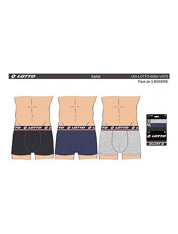 Boxer homme LOTTO - Pack de 3